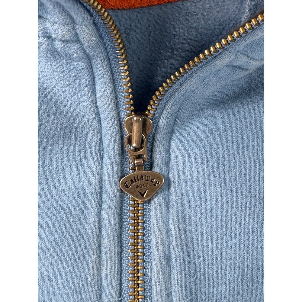 Callaway Golf Sport Mens Large Blue Quarter Zip Fleece Pullover Sweatshirt L - Picture 2 of 7